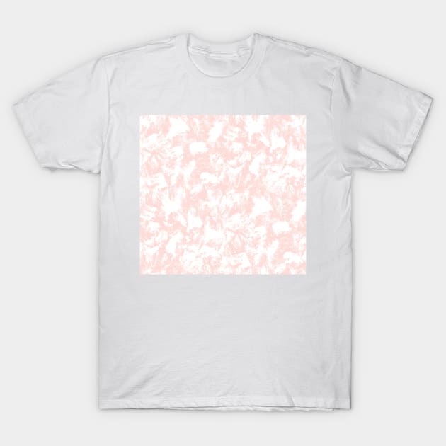 Blush Contrast Brushstrokes T-Shirt by Carolina Díaz